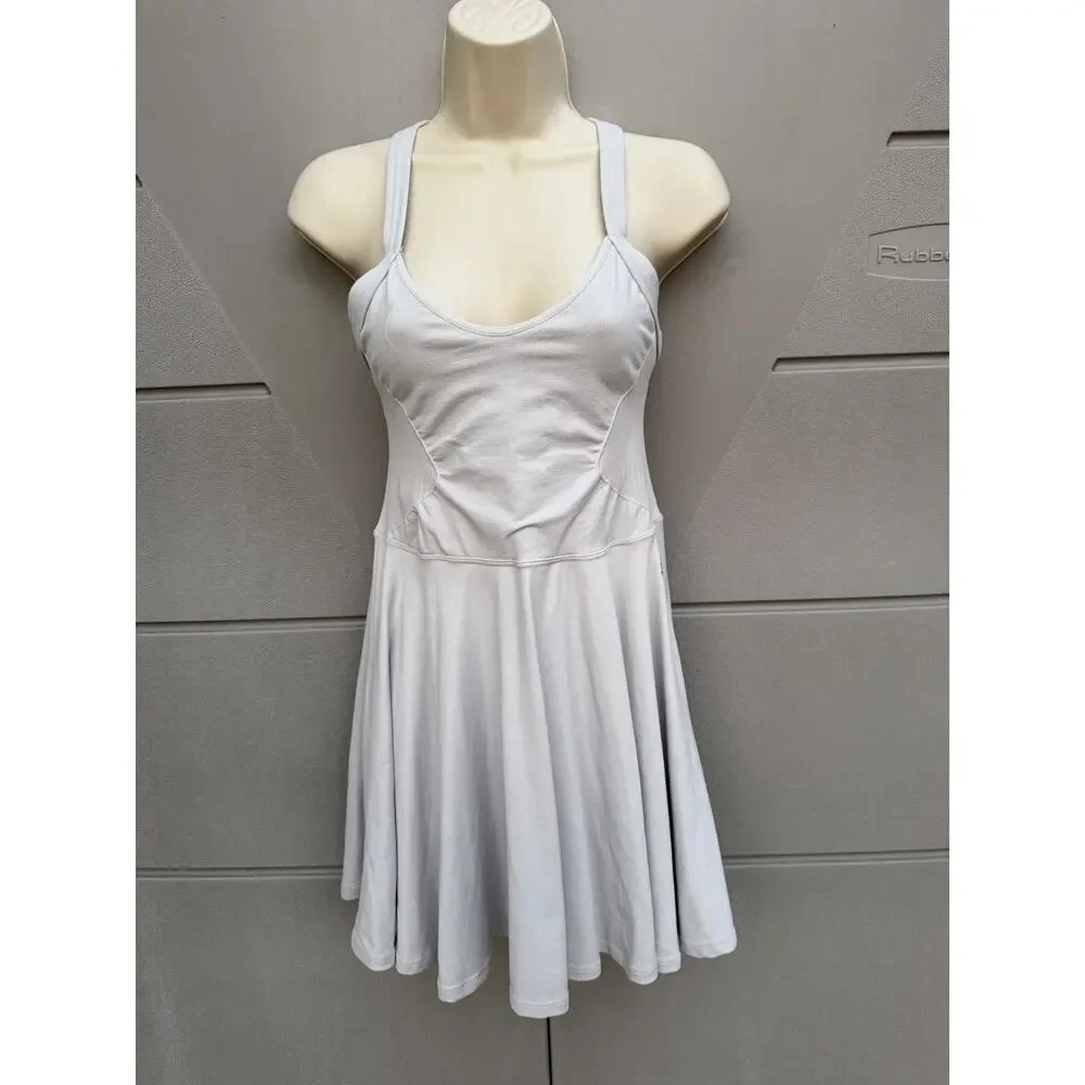 Free People Movement Good Karma Purple Strappy Back Athletic Mini Dress M Tennis